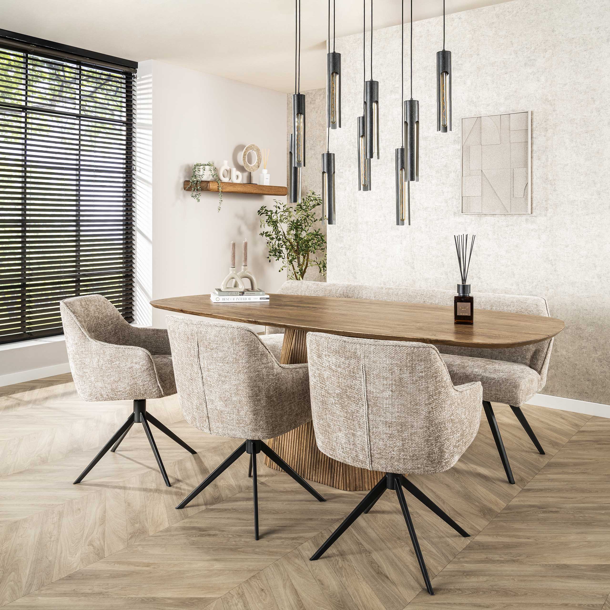 Eettafel 215 centrale poot Wave